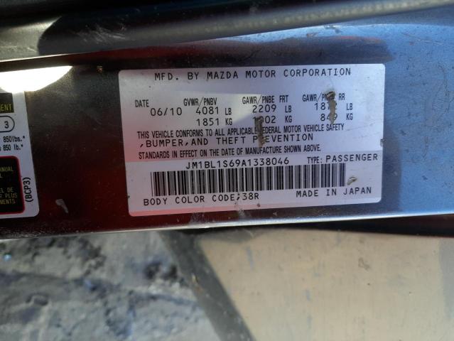 Photo 10 from auction – 2010 MAZDA 3 S with VIN JM1BL1S69A1338046