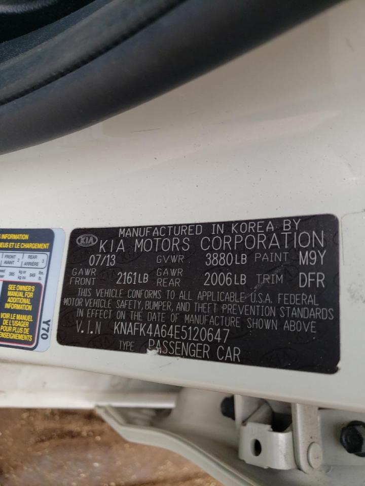 Photo 10 from auction – 2014 KIA FORTE LX with VIN KNAFK4A64E5120647