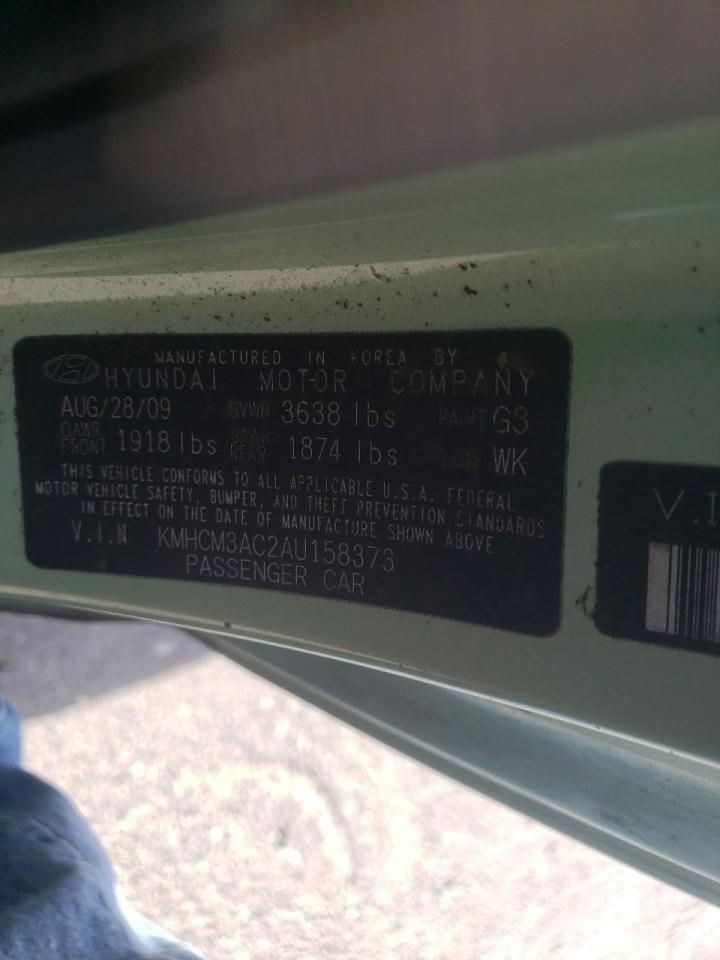 Photo 10 from auction – 2010 HYUNDAI ACCENT BLU with VIN KMHCM3AC2AU158373