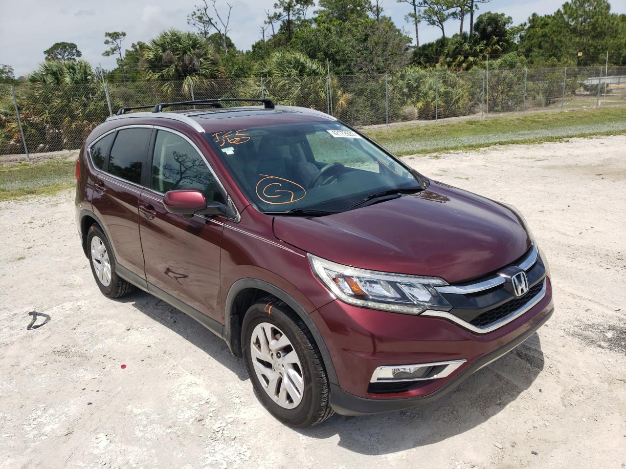 HONDA CR-V EX 2016 with VIN 2HKRM3H5XGH557606 - Photo from auction