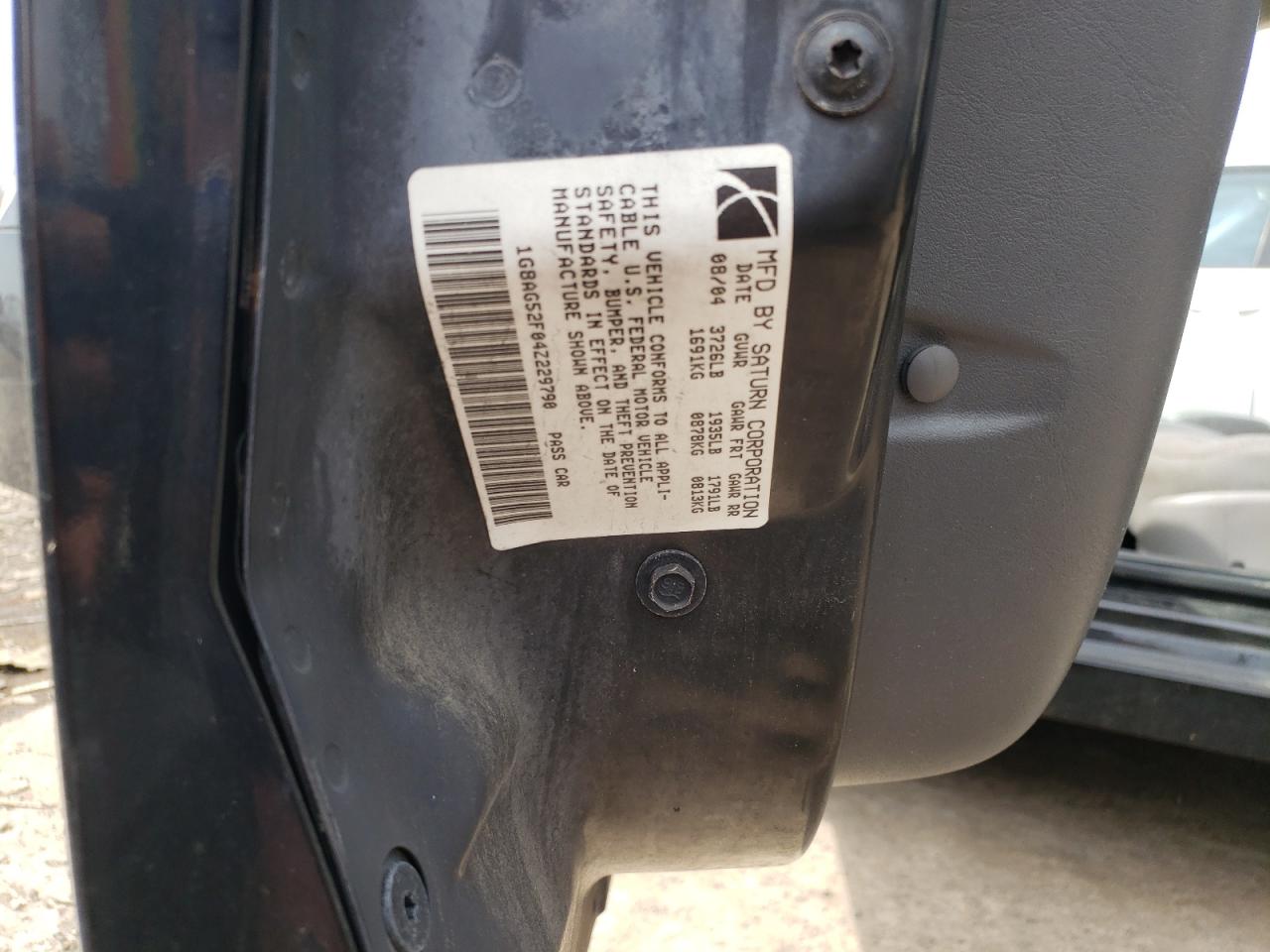 Photo 10 from auction – 2004 SATURN ION LEVEL with VIN 1G8AG52F04Z229790