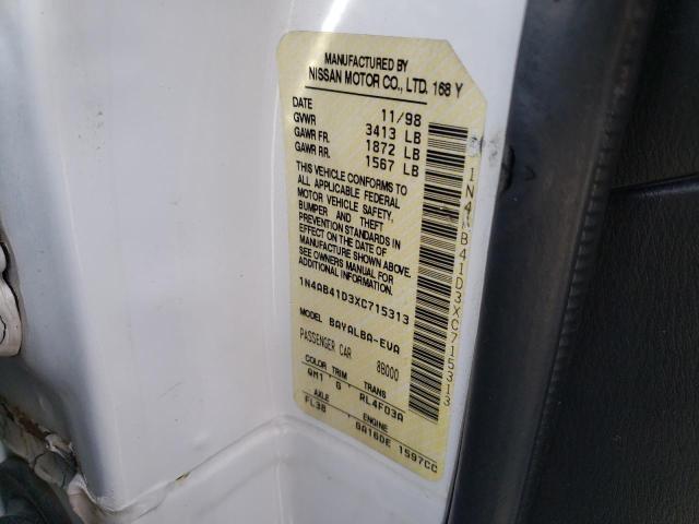 Photo 10 from auction – 1999 NISSAN SENTRA BAS with VIN 1N4AB41D3XC715313