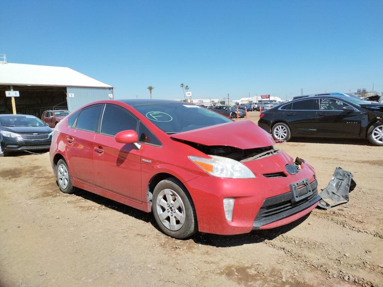 TOYOTA PRIUS 2013 with VIN JTDKN3DU5D1722878 - Photo from auction