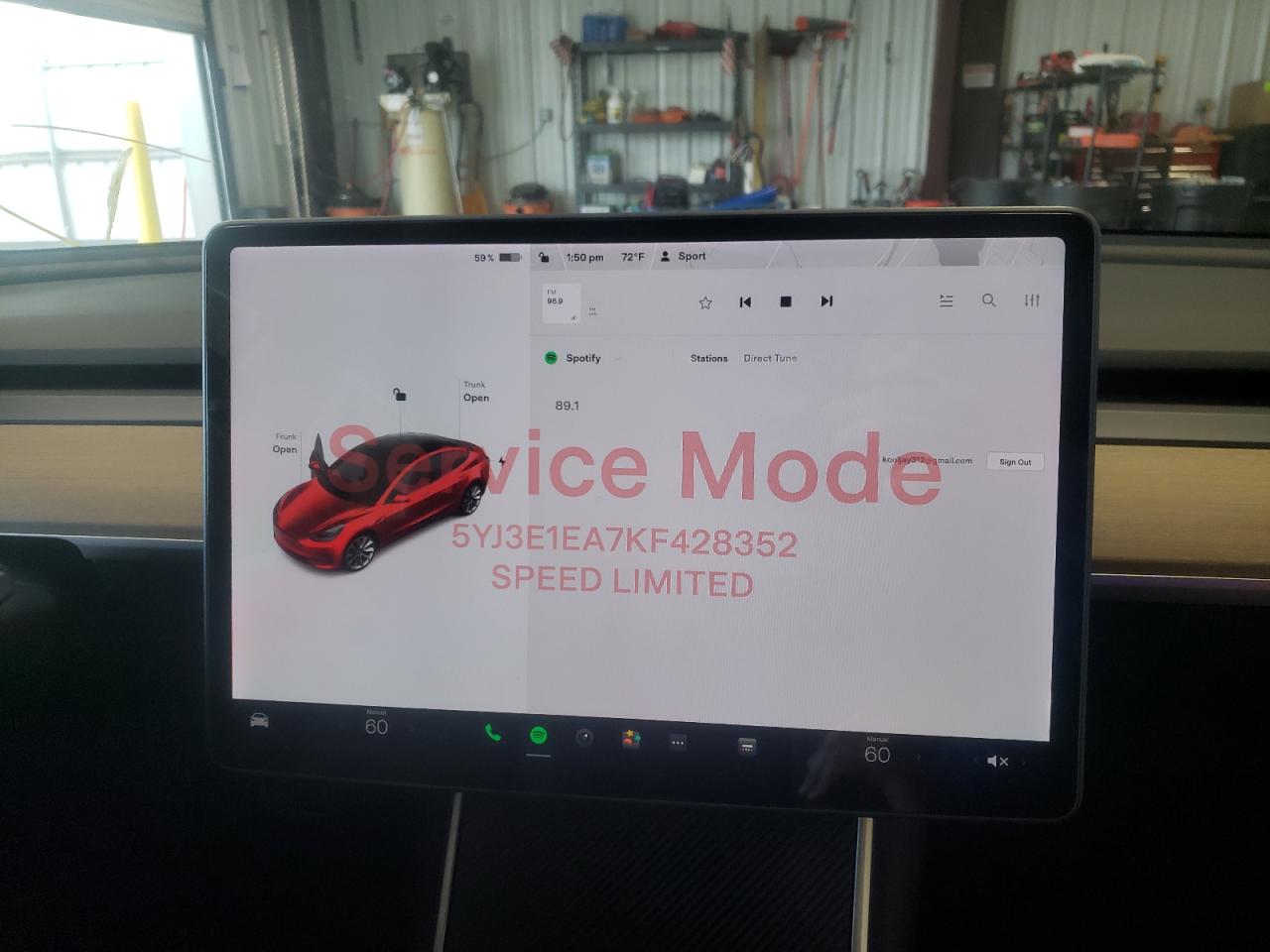 Photo 9 from auction – 2019 TESLA MODEL 3 with VIN 5YJ3E1EA7KF428352