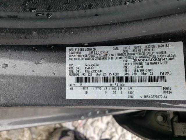 Photo 10 from auction – 2019 FORD FIESTA SE with VIN 3FADP4EJXKM141086