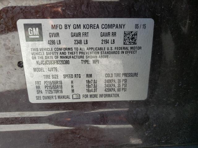 Photo 10 from auction – 2015 BUICK ENCORE with VIN KL4CJCSB3FB220380