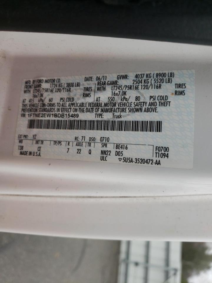 Photo 10 from auction – 2011 FORD ECONOLINE with VIN 1FTNE2EW1BDB15489