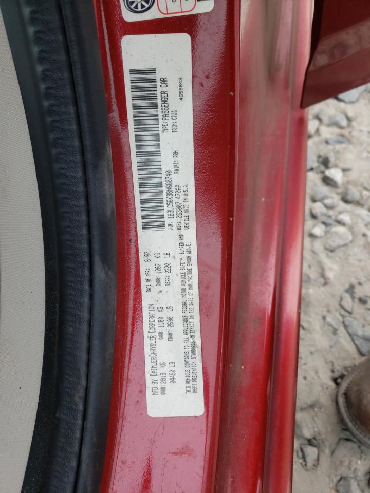 Photo 10 from auction – 2008 DODGE AVENGER SX with VIN 1B3LC56K38N660740