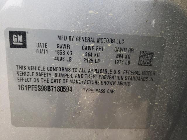 CHEVROLET CRUZE LT 2011 with VIN 1G1PF5S98B7180594 - Photo from auction