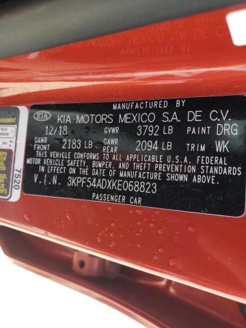 Photo 10 from auction – 2019 KIA FORTE EX with VIN 3KPF54ADXKE068823