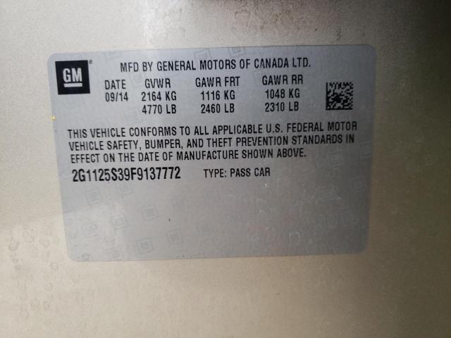 Photo 10 from auction – 2015 CHEVROLET IMPALA LT with VIN 2G1125S39F9137772