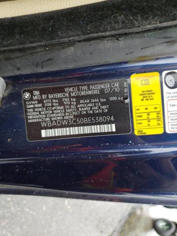 Photo 10 from auction – 2011 BMW 328 I with VIN WBADW3C50BE538094