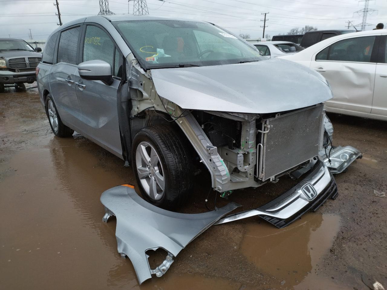 HONDA ODYSSEY EX 2018 with VIN 5FNRL6H75JB079090 - Photo from auction