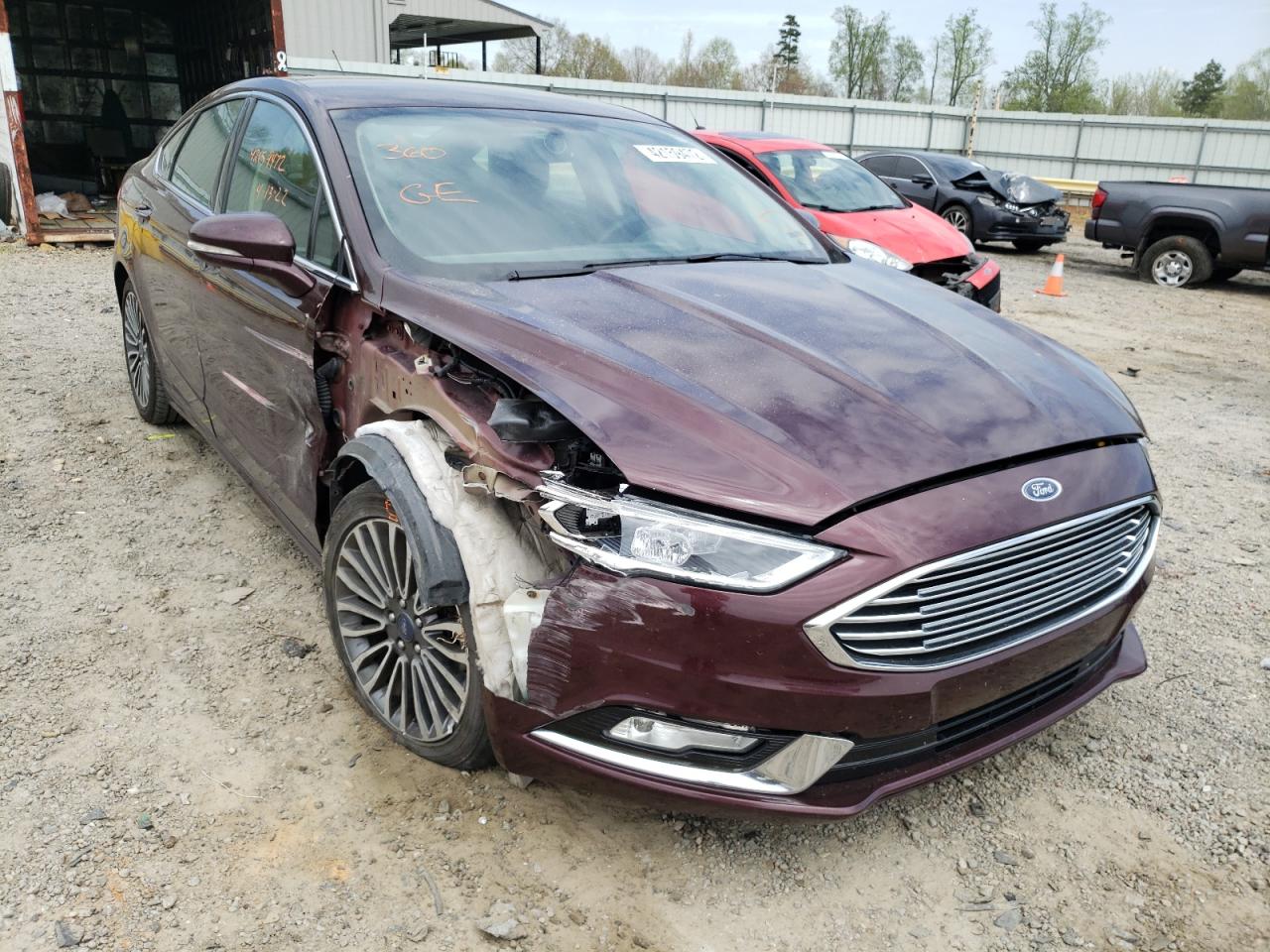 FORD FUSION SE 2017 with VIN 3FA6P0HD4HR170652 - Photo from auction