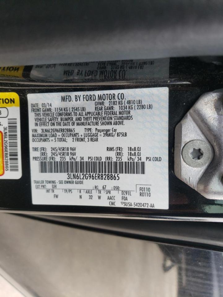 Photo 10 from auction – 2014 LINCOLN MKZ with VIN 3LN6L2G96ER828865