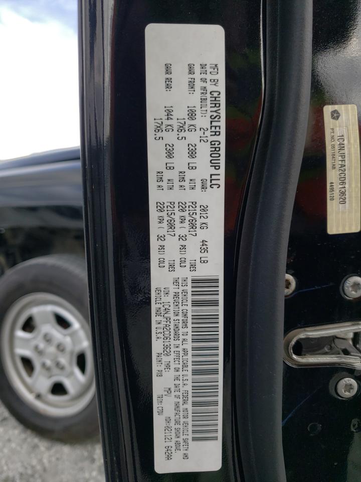 Photo 10 from auction – 2012 JEEP PATRIOT LA with VIN 1C4NJPFA2CD613620