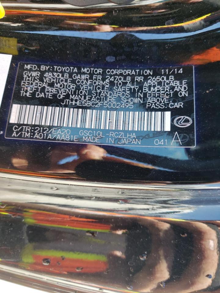 Photo 10 from auction – 2015 LEXUS RC 350 with VIN JTHHE5BC2F5002495
