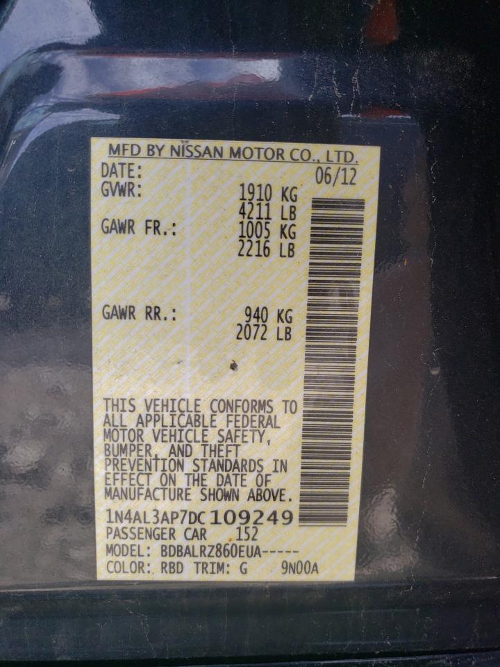 Photo 10 from auction – 2013 NISSAN ALTIMA 2.5 with VIN 1N4AL3AP7DC109249