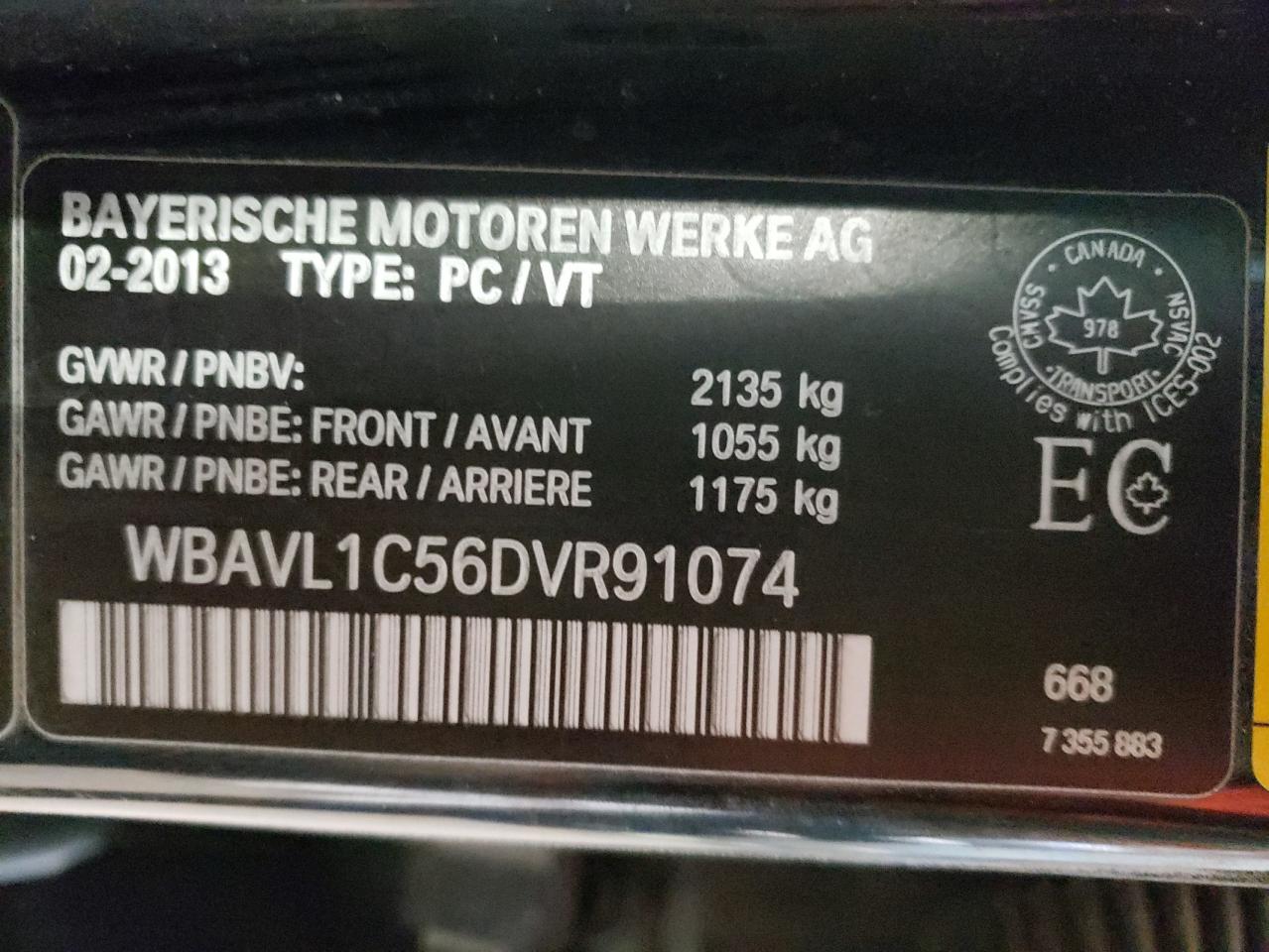 Photo 10 from auction – 2013 BMW X1 XDRIVE2 with VIN WBAVL1C56DVR91074