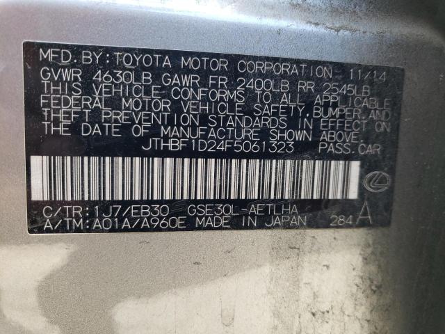 Photo 10 from auction – 2015 LEXUS IS 250 with VIN JTHBF1D24F5061323