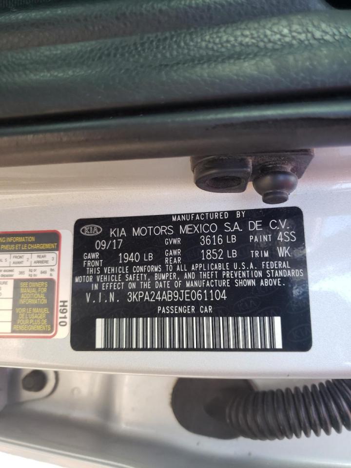 Photo 10 from auction – 2018 KIA RIO LX with VIN 3KPA24AB9JE061104