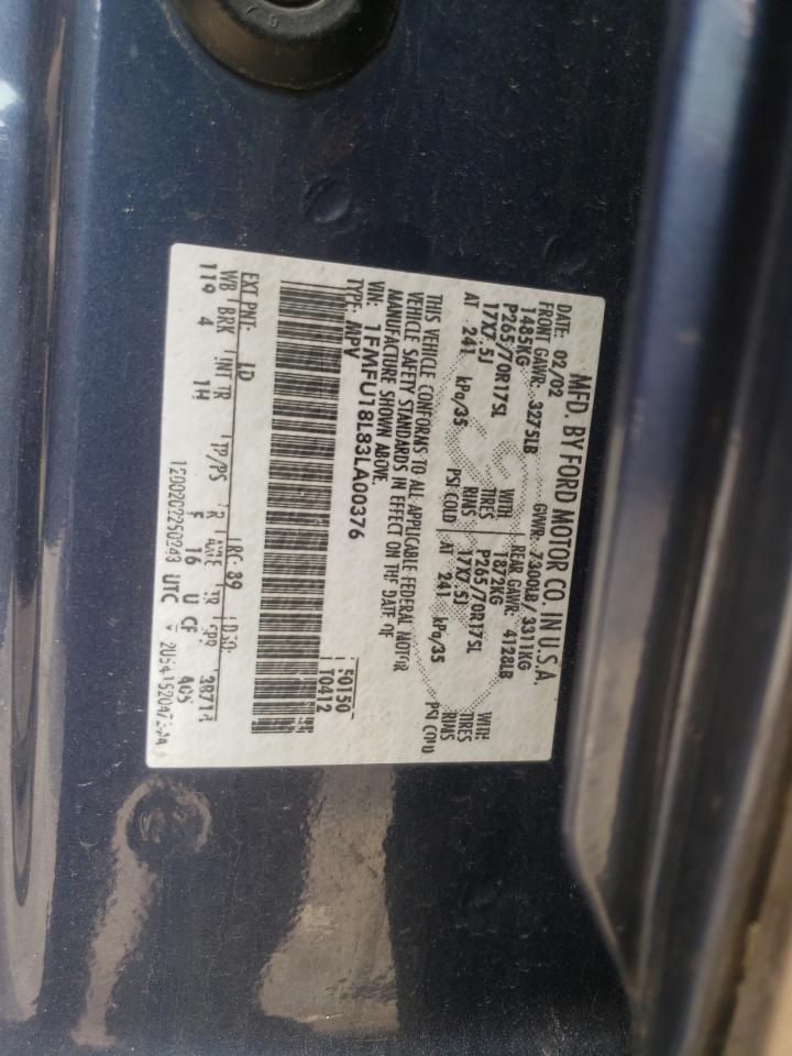 Photo 10 from auction – 2003 FORD EXPEDITION with VIN 1FMFU18L83LA00376