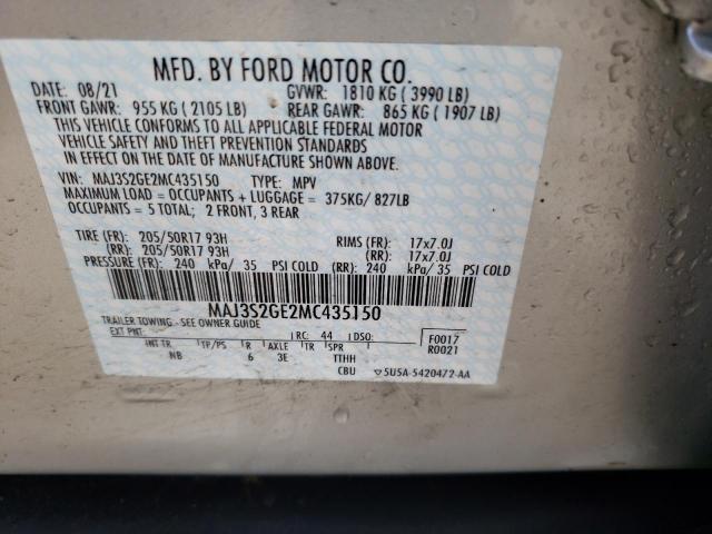 Photo 10 from auction – 2021 FORD ECOSPORT S with VIN MAJ3S2GE2MC435150