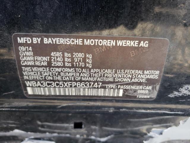 Photo 10 from auction – 2015 BMW 320 I XDRI with VIN WBA3C3C5XFP663747