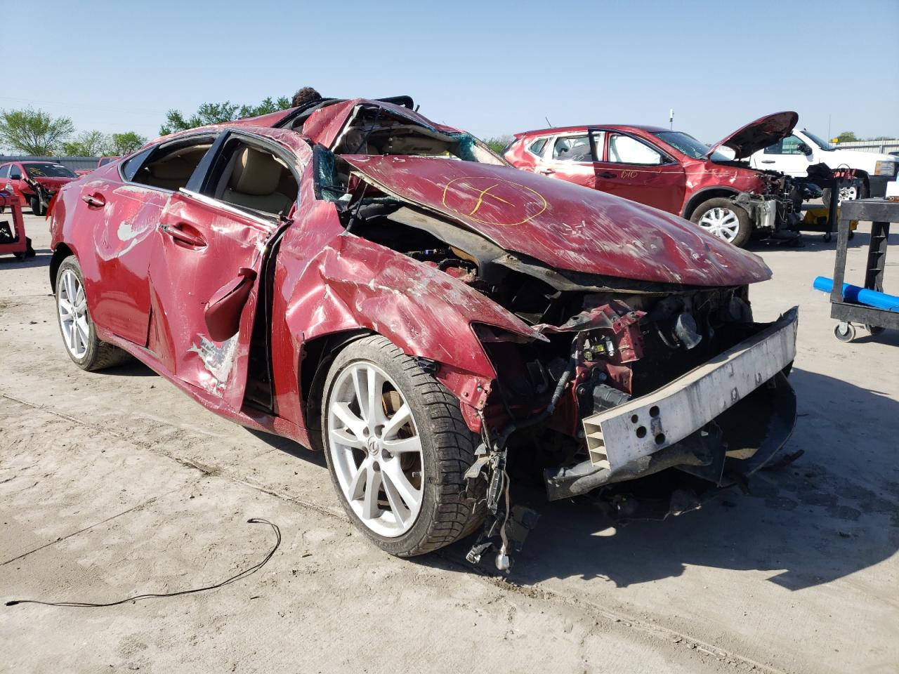 LEXUS IS 250 2007 with VIN JTHBK262X72036525 - Photo from auction