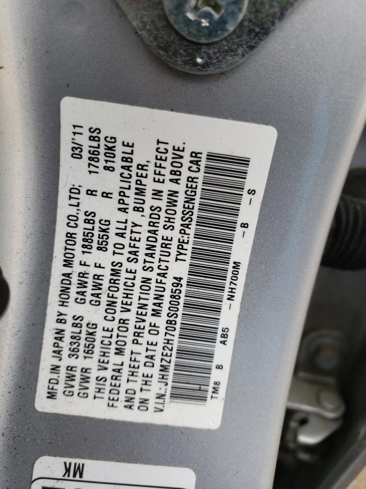 Photo 10 from auction – 2011 HONDA INSIGHT EX with VIN JHMZE2H70BS008594