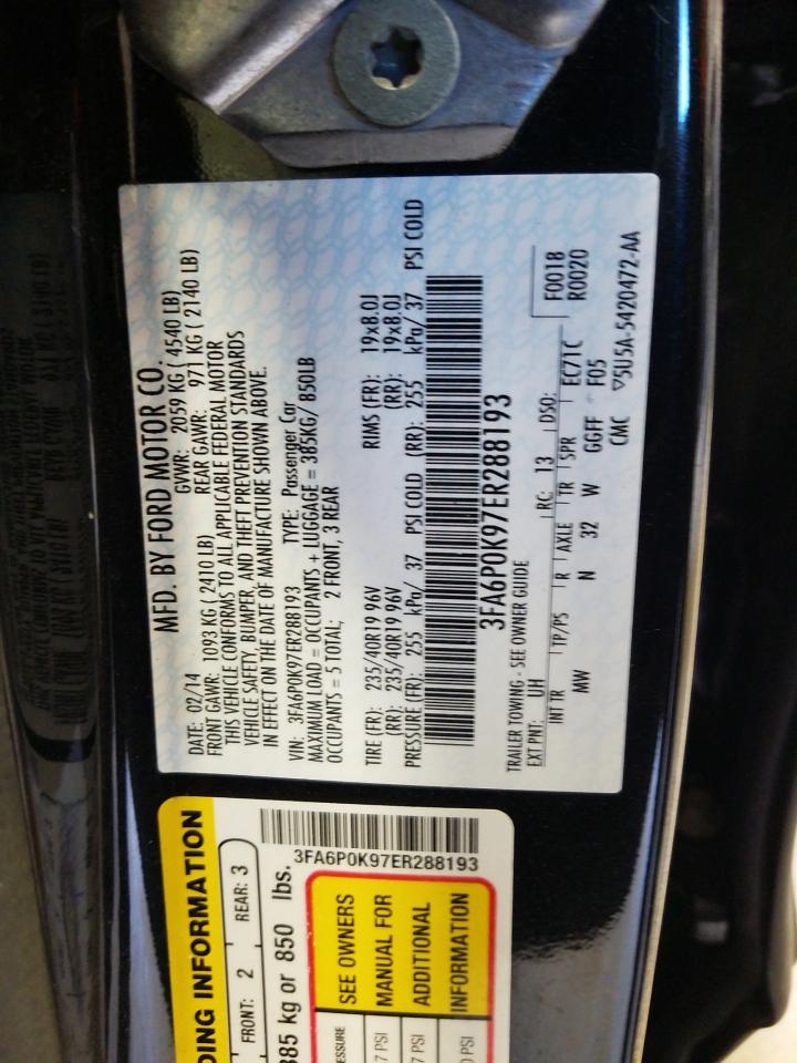 Photo 10 from auction – 2014 FORD FUSION TIT with VIN 3FA6P0K97ER288193