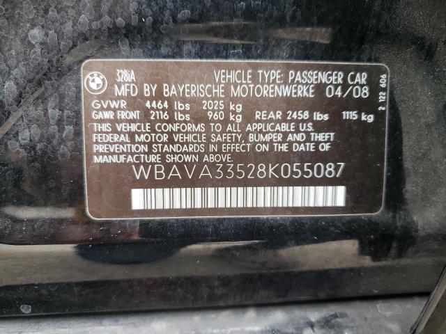 Photo 10 from auction – 2008 BMW 328 I with VIN WBAVA33528K055087