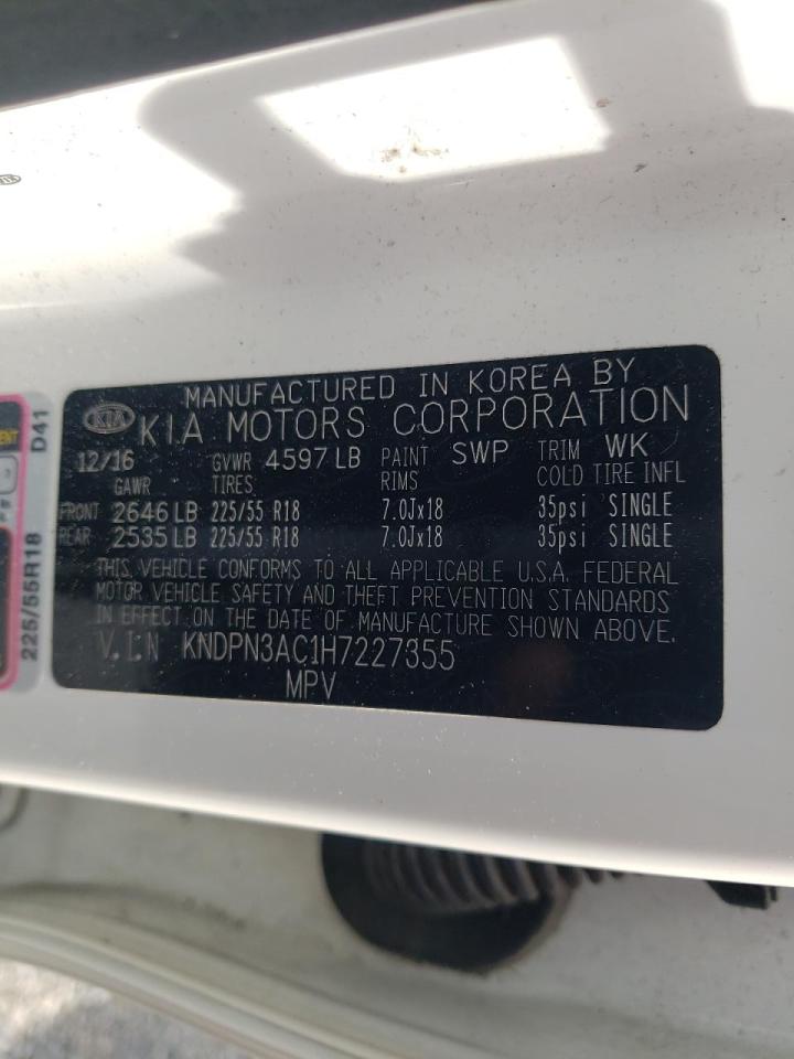 Photo 10 from auction – 2017 KIA SPORTAGE E with VIN KNDPN3AC1H7227355