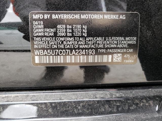 BMW M340I 2020 with VIN WBA5U7C07LA234193 - Photo from auction
