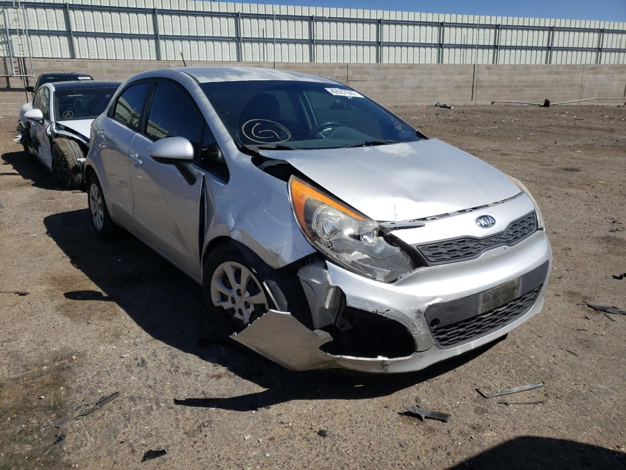 KIA RIO LX 2013 with VIN KNADM5A33D6295087 - Photo from auction