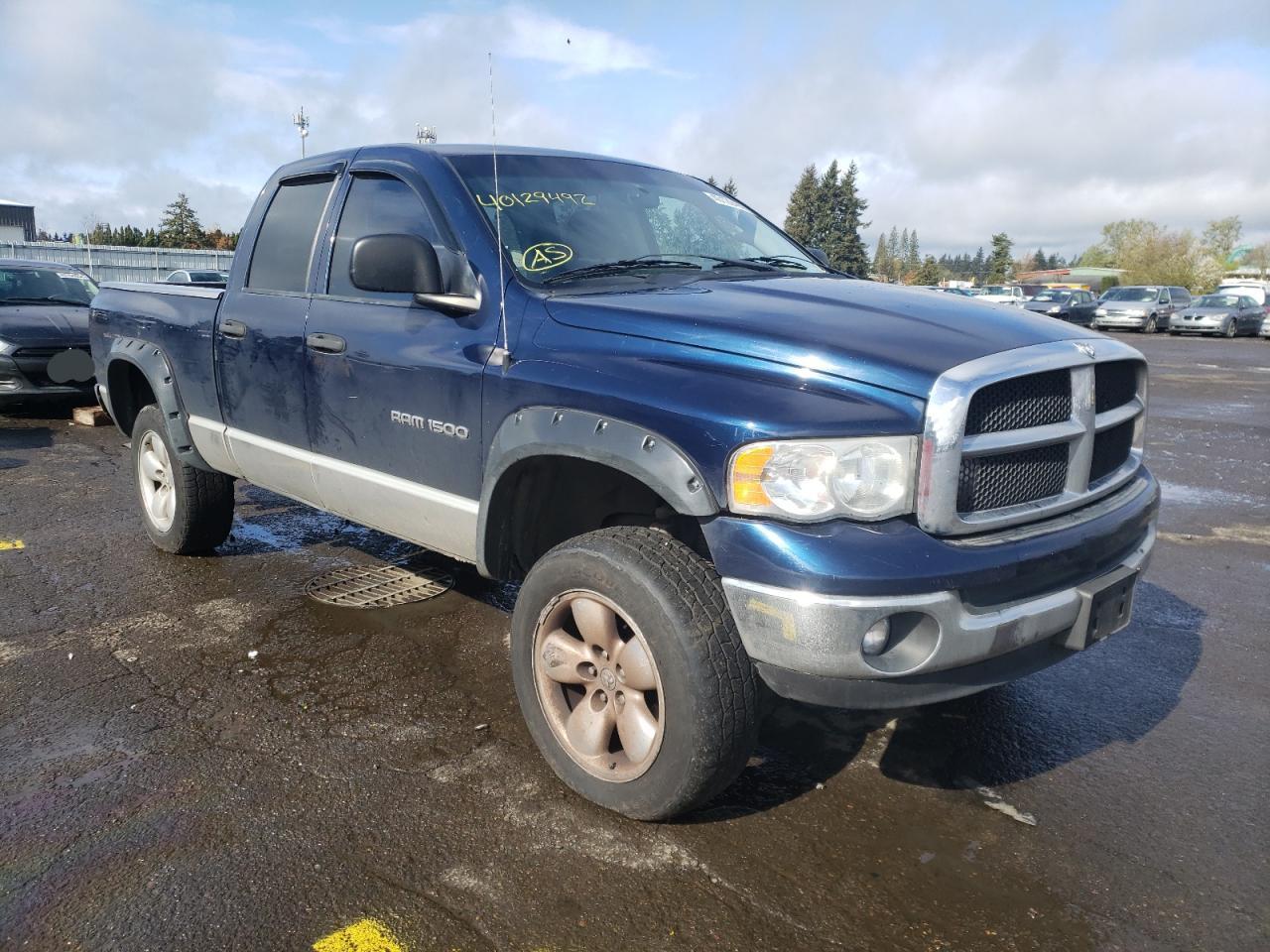 DODGE RAM 1500 S 2005 with VIN 1D7HU18D95S142062 - Photo from auction