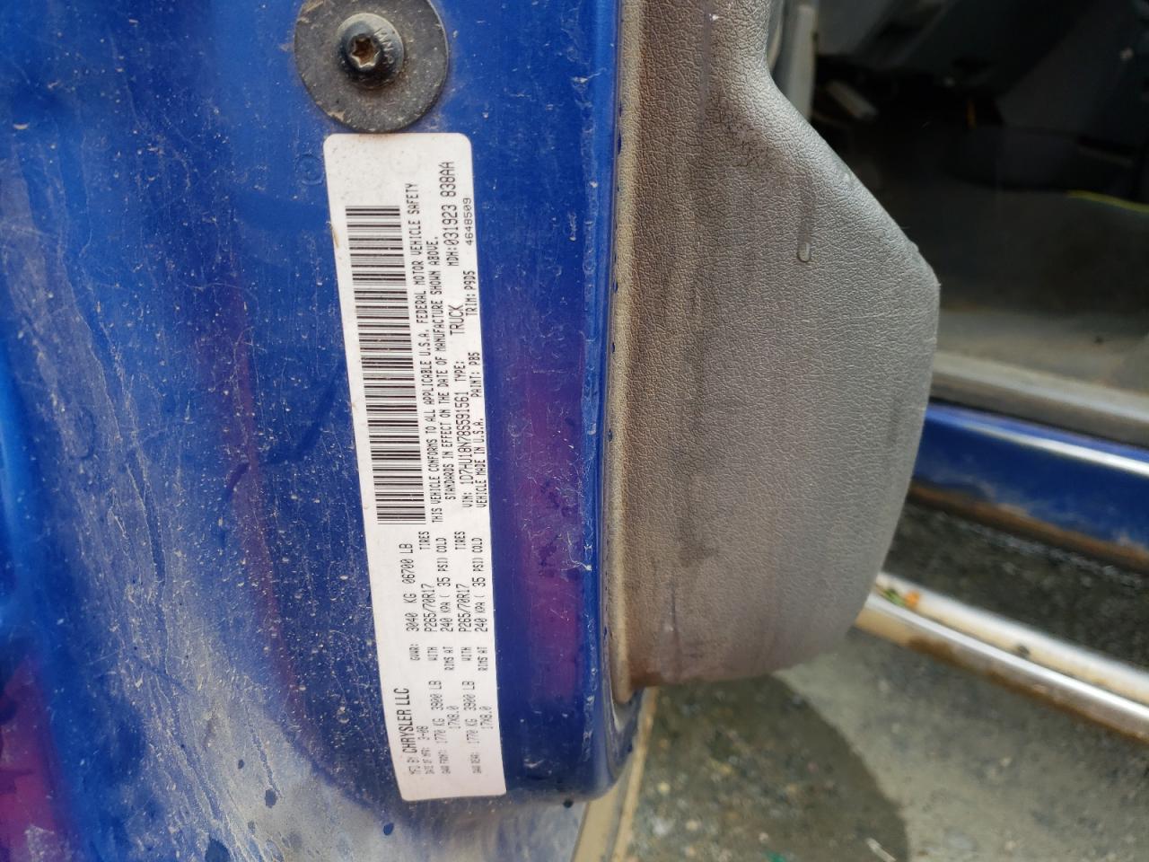 Photo 10 from auction – 2008 DODGE RAM 1500 S with VIN 1D7HU18N78S591561