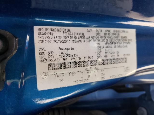 Photo 10 from auction – 2018 FORD FOCUS SE with VIN 1FADP3FE3JL312952