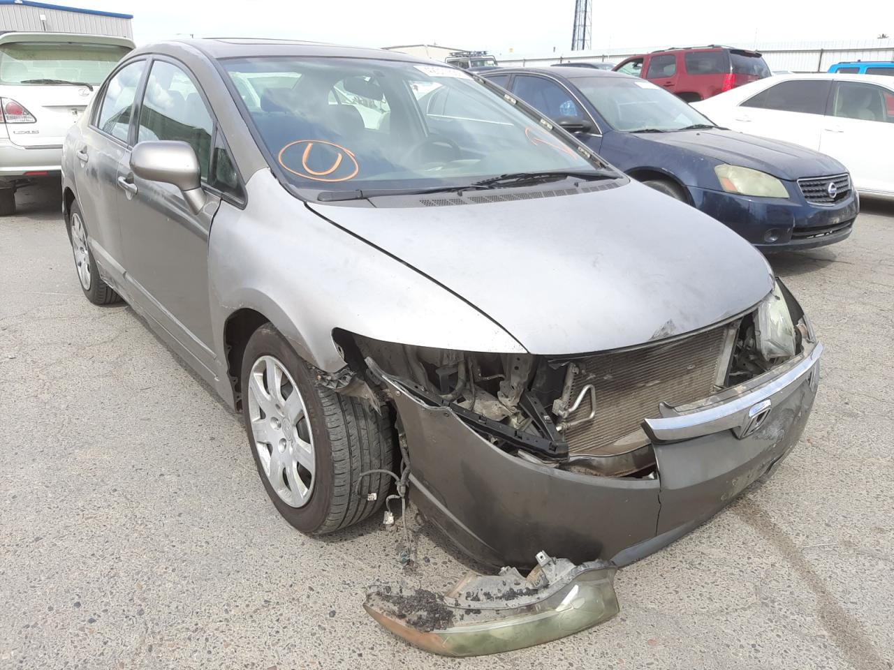 Photo 1 from auction – 2008 HONDA CIVIC EX with VIN 2HGFA16858H348265