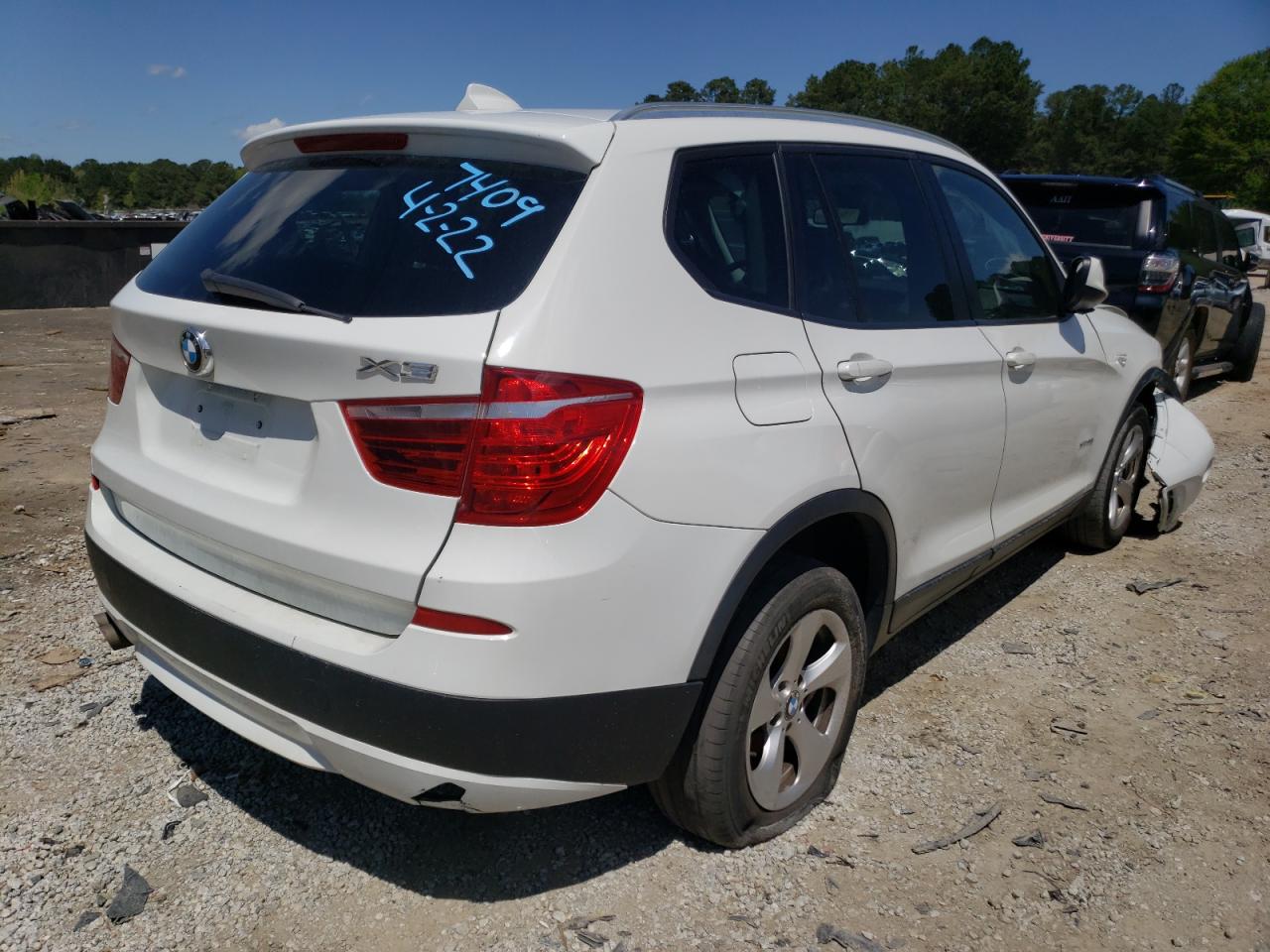 Photo 4 from auction – 2012 BMW X3 XDRIVE2 with VIN 5UXWX5C57CL717409
