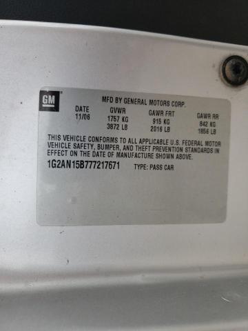 Photo 10 from auction – 2007 PONTIAC G5 GT with VIN 1G2AN15B777217671