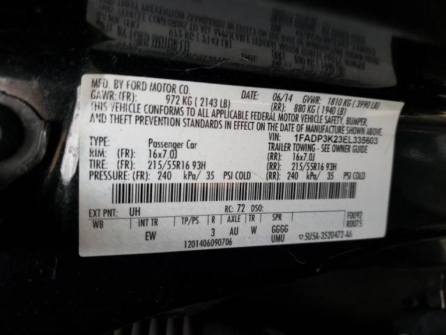 Photo 10 from auction – 2014 FORD FOCUS SE with VIN 1FADP3K23EL335603