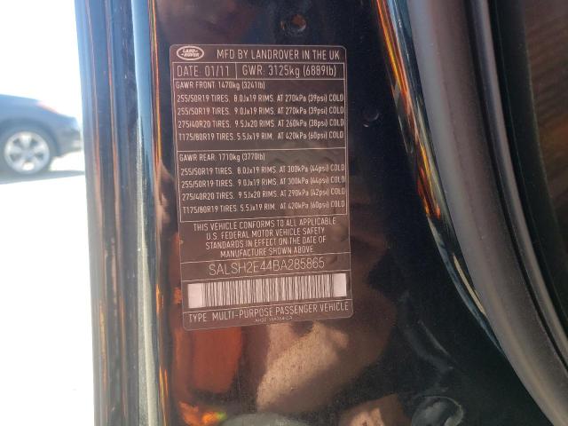 Photo 10 from auction – 2011 LAND ROVER RANGE ROVE with VIN SALSH2E44BA285865