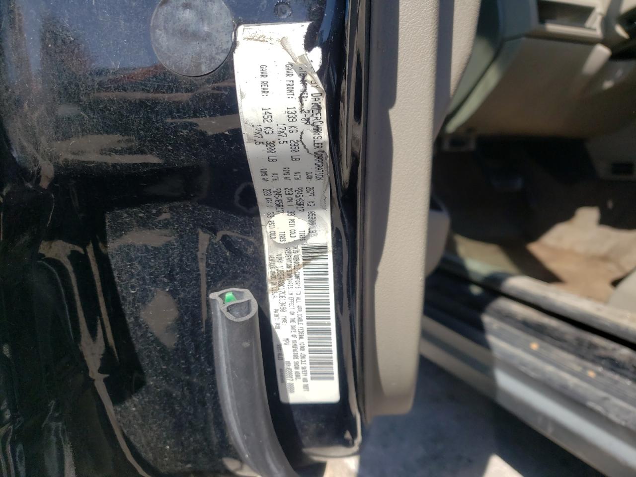 Photo 10 from auction – 2007 JEEP GRAND CHER with VIN 1J8GR48K17C613490