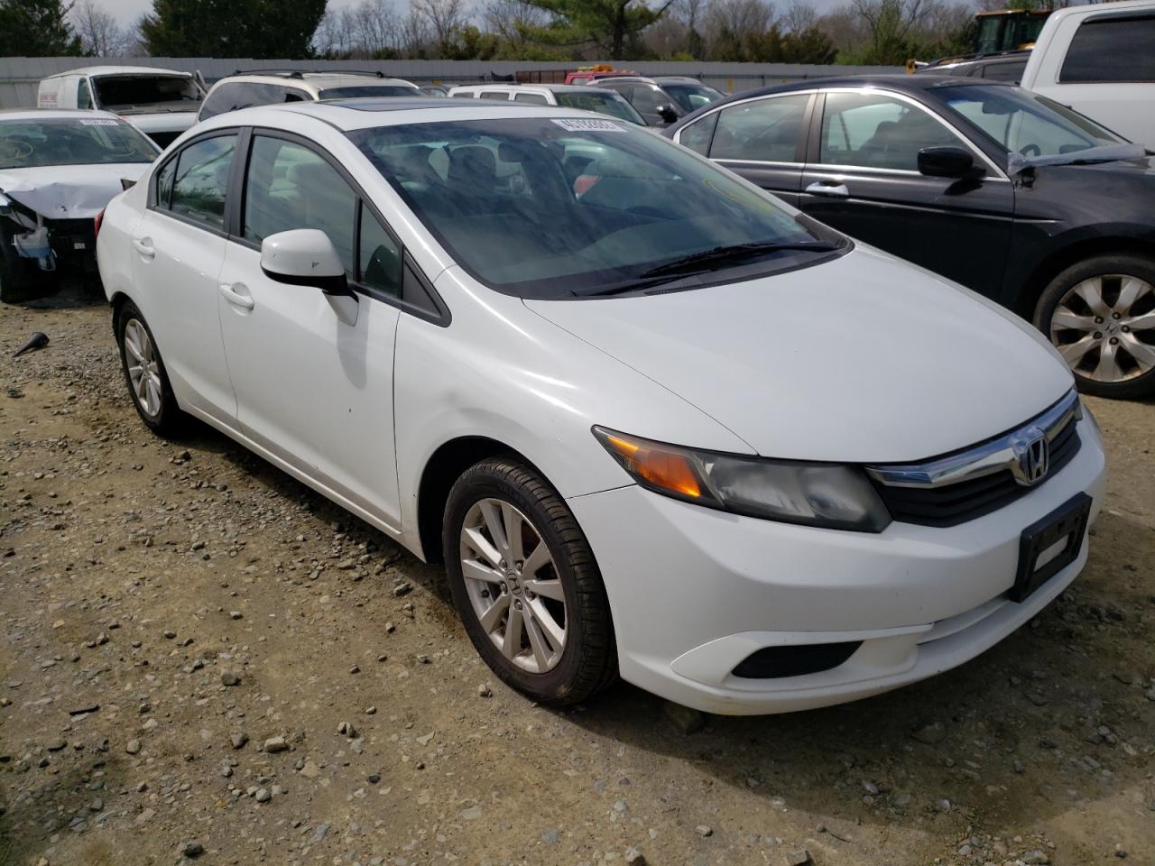 HONDA CIVIC EX 2012 with VIN 2HGFB2F8XCH309733 - Photo from auction