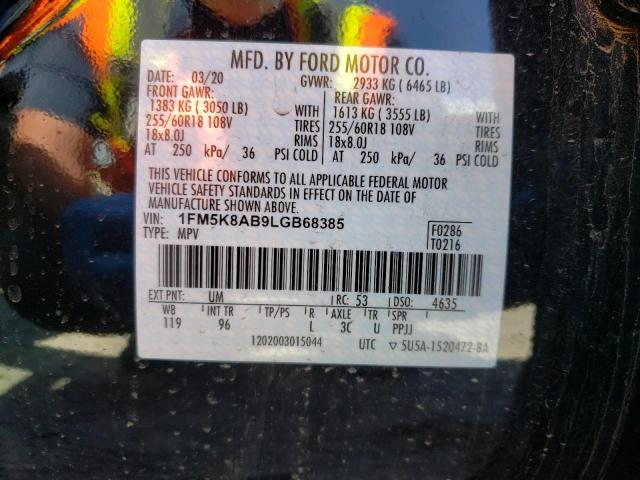 Photo 10 from auction – 2020 FORD EXPLORER P with VIN 1FM5K8AB9LGB68385