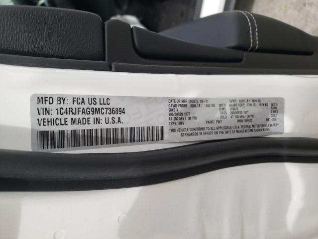Photo 10 from auction – 2021 JEEP GRAND CHER with VIN 1C4RJFAG9MC736894