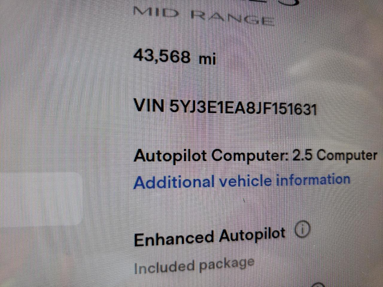 Photo 10 from auction – 2018 TESLA MODEL 3 with VIN 5YJ3E1EA8JF151631