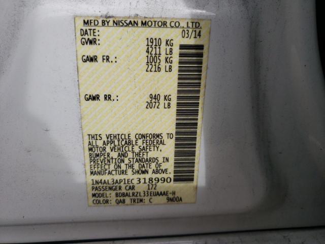 Photo 10 from auction – 2014 NISSAN ALTIMA 2.5 with VIN 1N4AL3AP1EC318990