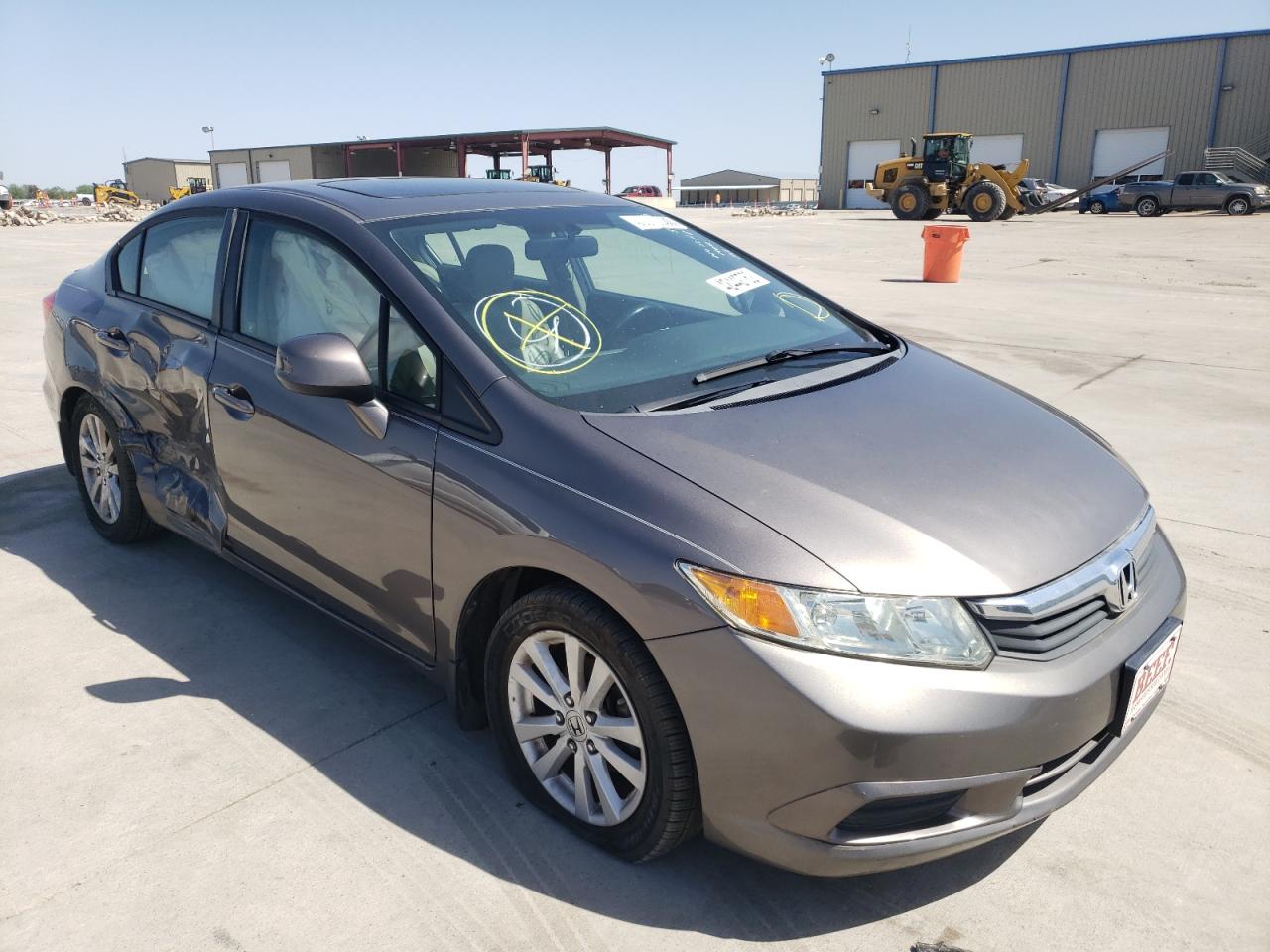 HONDA CIVIC EXL 2012 with VIN 19XFB2F93CE071372 - Photo from auction